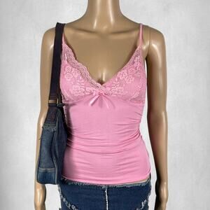 Gorgeous pink lace cami top